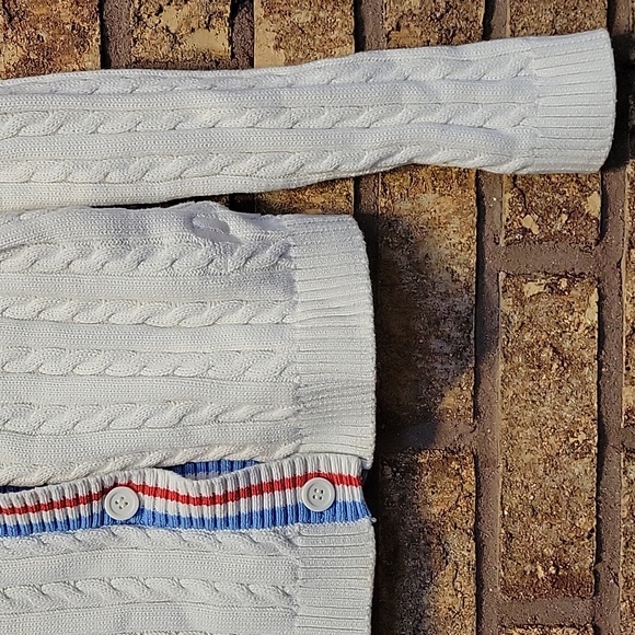 Prince Pickleball Cable Knit Tennis Button Striped Cardigan Sweater XS - Picture 8 of 11